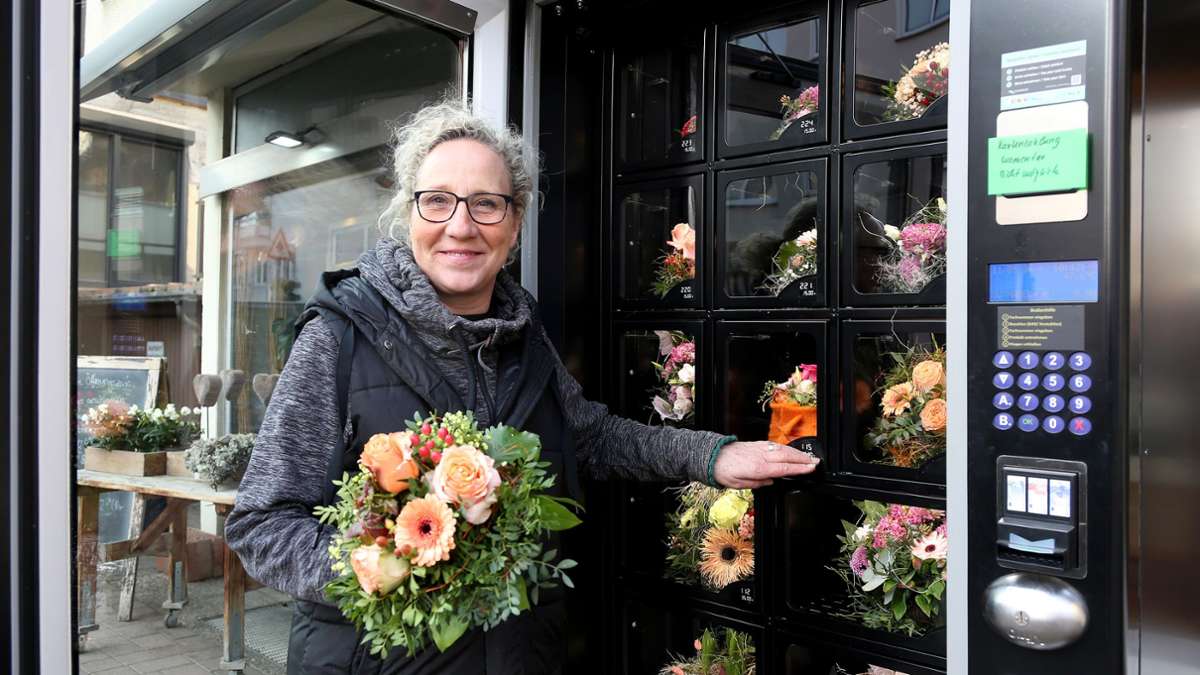 Rund um die Uhr in Remseck: Blumengrüße aus dem Automaten