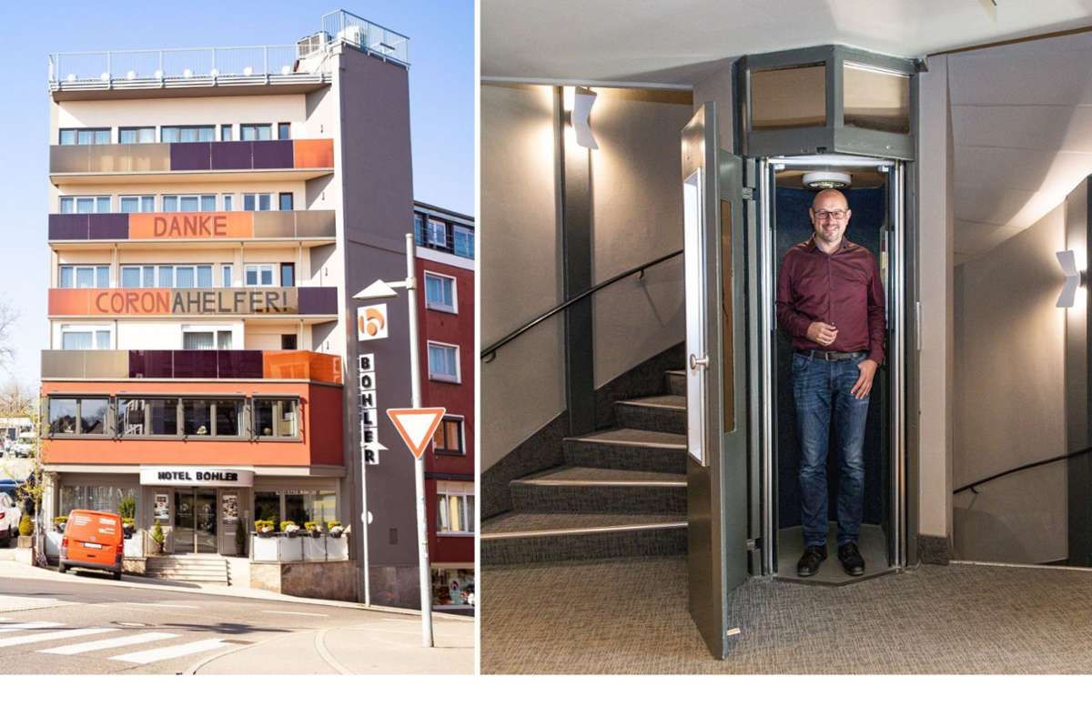 Hotel Böhler: Böblingen hat Europas kleinsten Hotel-Aufzug
