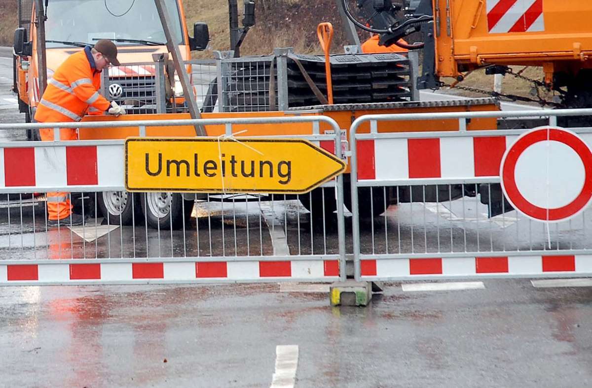 Gärtringen: Kreisverkehr an der Feuerwehr bis Jahresende gesperrt