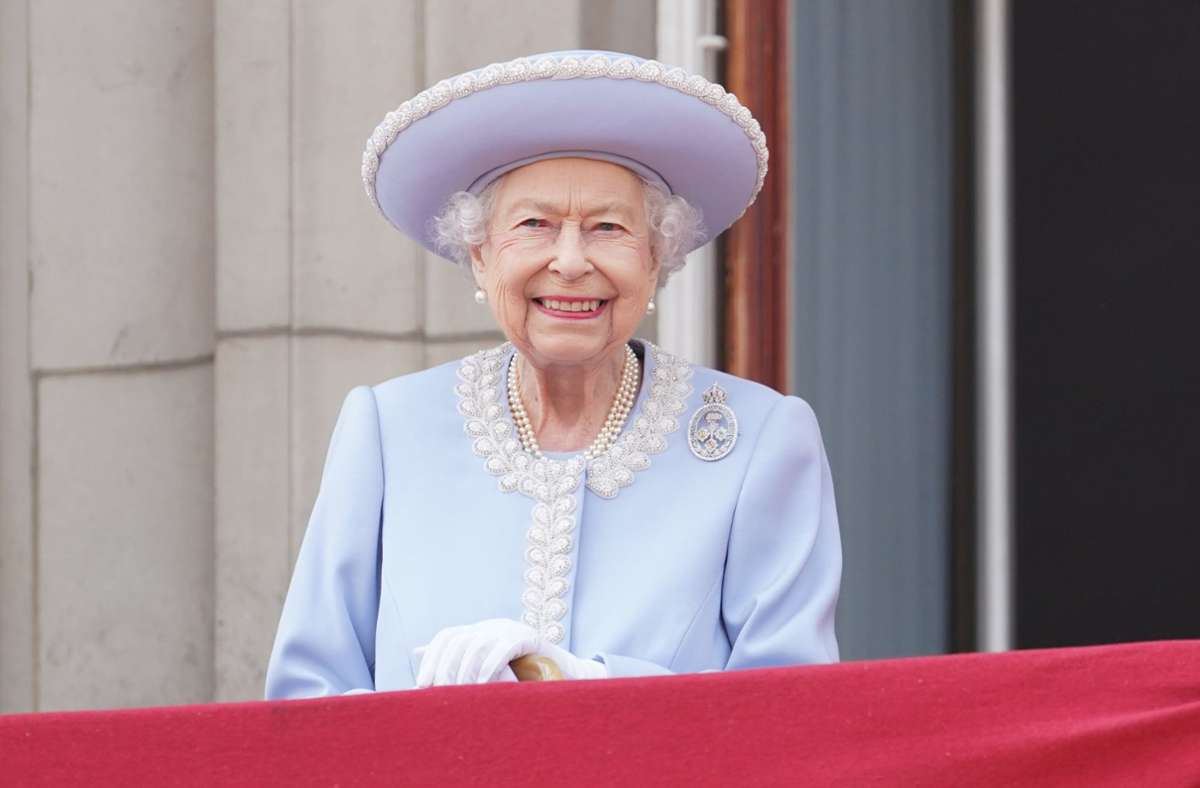 Die Queen bei ihrem Platinum Jubilee auf dem Balkon des Buckingham-Palasts.