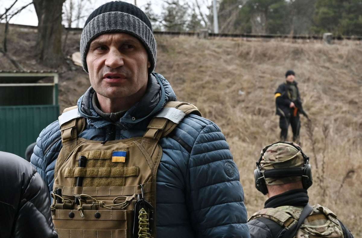 Kiews Bürgermeister Vitali Klitschko wendet sich regelmäßig an die Bürger der Stadt.