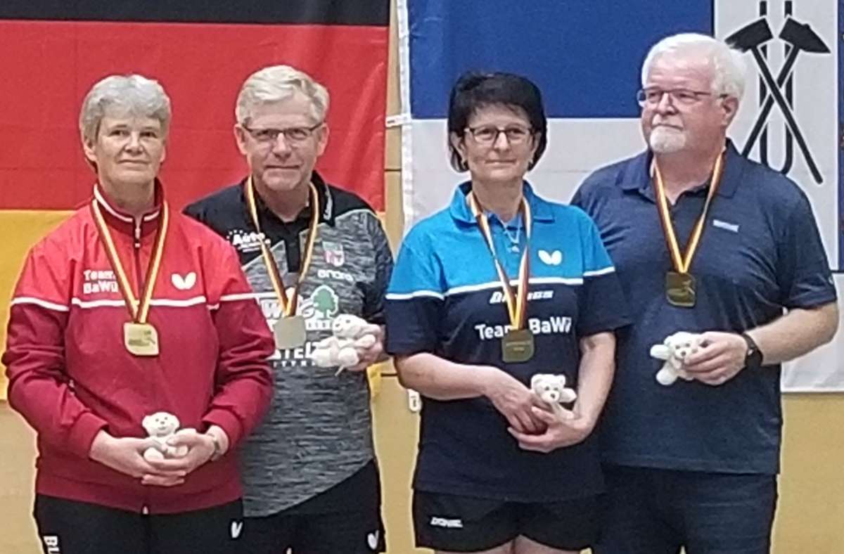 Tischtennis: Anka Mutke vom TTV Gärtringen holt Mixed-Bronze bei Senioren-DM