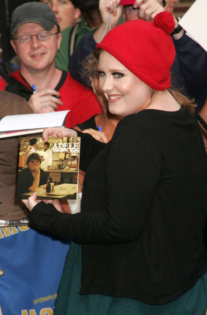 Adele 2008 in New York vor einem Auftritt in der Talkshow von  David Letterman