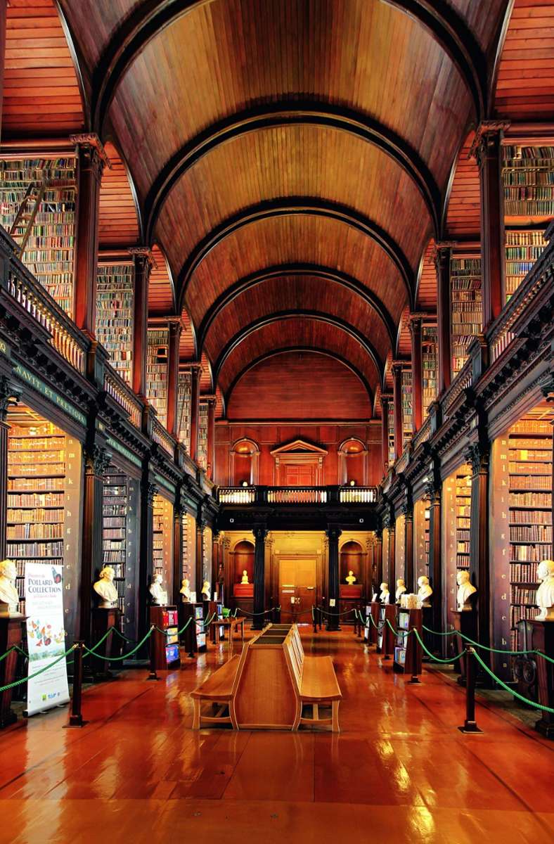 Erhaben: Die  Old Library der Universität Trinity College in Dublin, Irland.