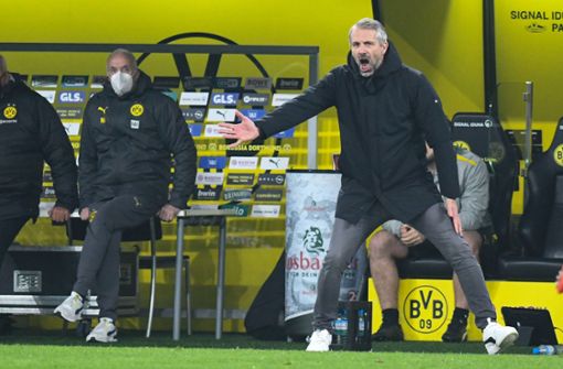 Bei Borussia Dortmund hat man wieder mal etwas zu bemängeln. Foto: dpa/Bernd Thissen