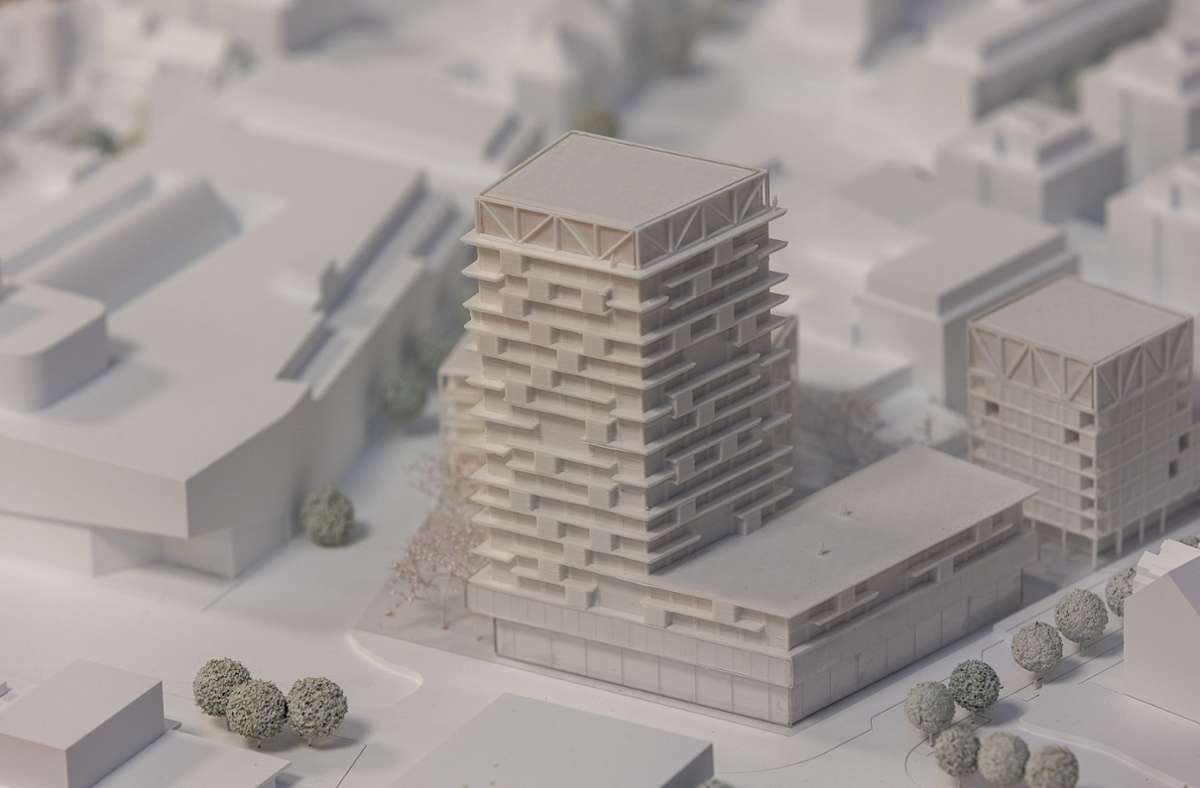So sieht das Modell des Turms aus.