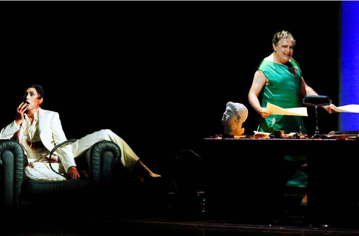 Rafael Rojas als Nerone (rechts) und Svetlana Aksenova als Asteria Foto: Bregenzer Festspiele/Karl Forster