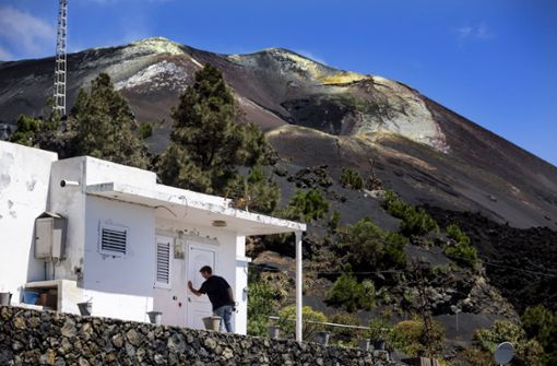 Ein Haus unterhalb des nun wieder ruhigen Vulkans auf La Palma Foto: //Alberto di Lolli