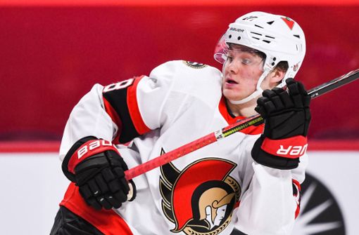 Tim Stützle war in seiner ersten kompletten NHL-Saison bei den Ottawa Senators gleich der zweitbeste Scorer der Mannschaft. Foto: imago/David Kirouac