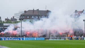 Ausschreitungen beim Spiel SV Waldhof Mannheim gegen TSV 1860 München