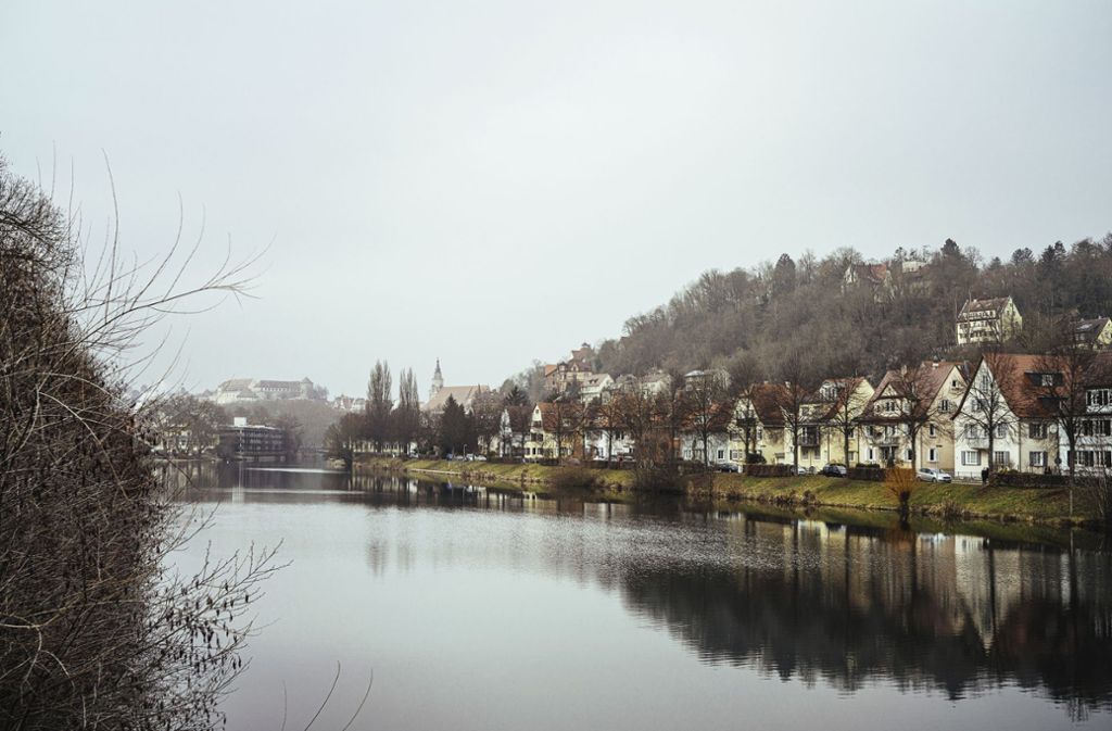 Durch Tübingen fließen die Ammer und der Neckar (hier besonders pittoresk im Bild). Dazu Palmer: „Für die kann ich nichts. Das war schon vor meinem Amtsantritt so.“