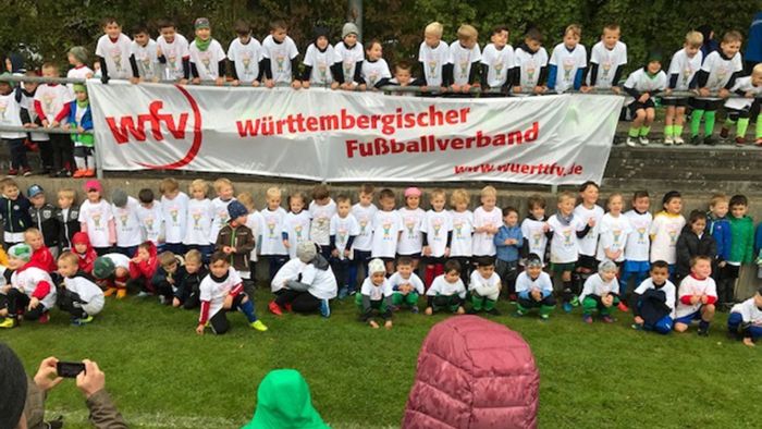 Fast 200 Kids sind beim Bambini-Spieltag in Magstadt dabei