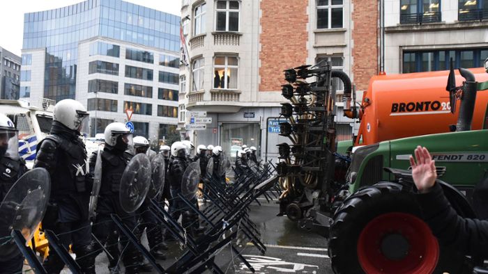 Der Bauernprotest in Brüssel eskaliert