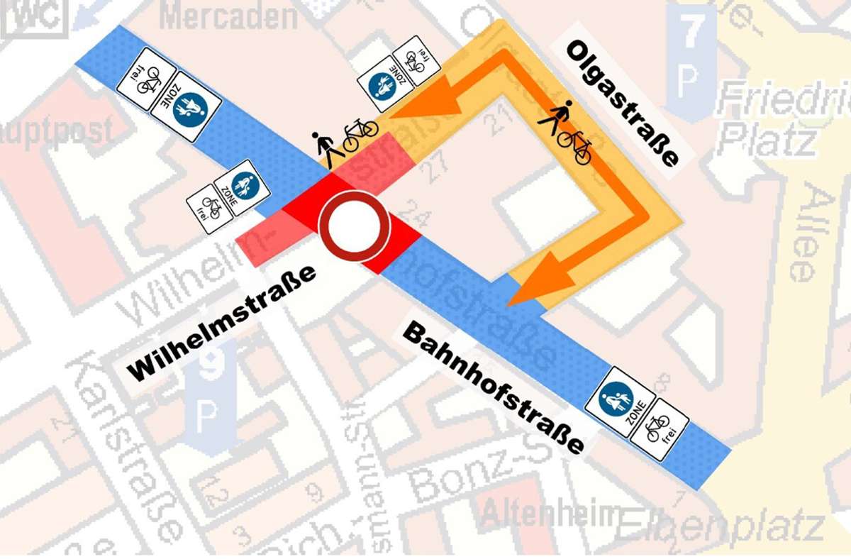Fußgängerzone in Böblingen: Bahnhofstraße für zwei Wochen voll gesperrt