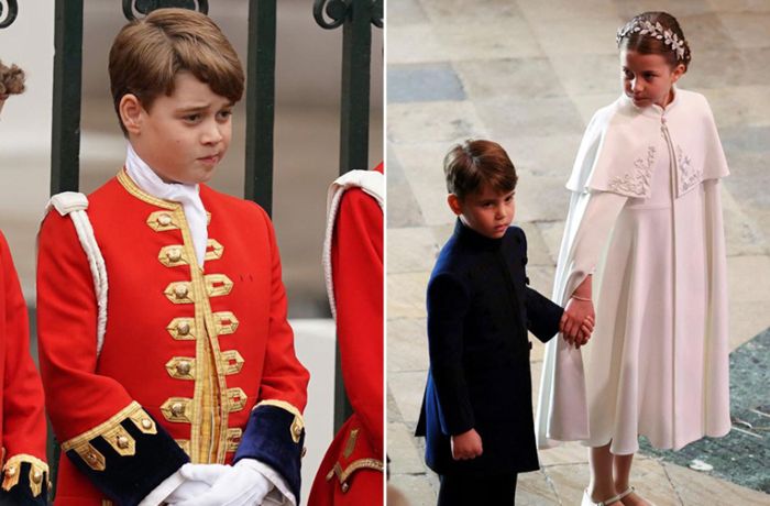 Krönung von König Charles III.: Prinz George trägt die Schleppe, Charlotte bändigt Louis