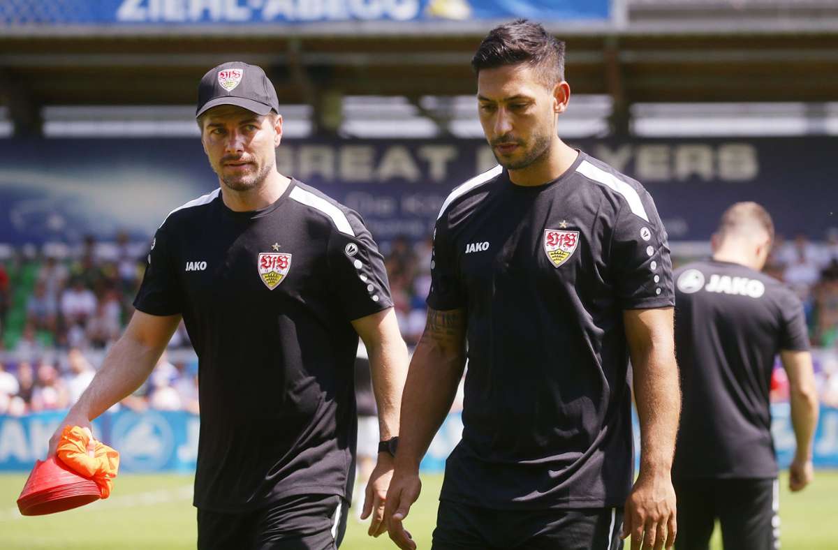David Krecidlo und Malik Fathisind die Co-Trainer des VfB Stuttgart.