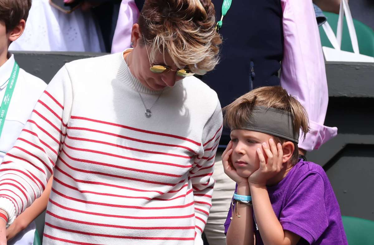 Novak Djokovics Sohn Stefan sitzt in Wimbledon öfter im Publikum, wenn sein Vater spielt.