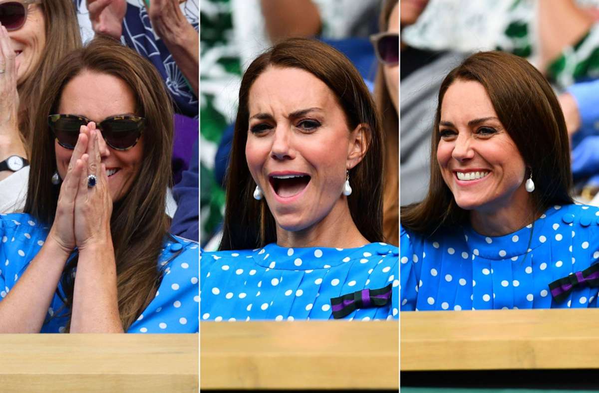 Sie hat eine Leidenschaft für Tennis: Herzogin Kates unbezahlbares Mienenspiel in Wimbledon.