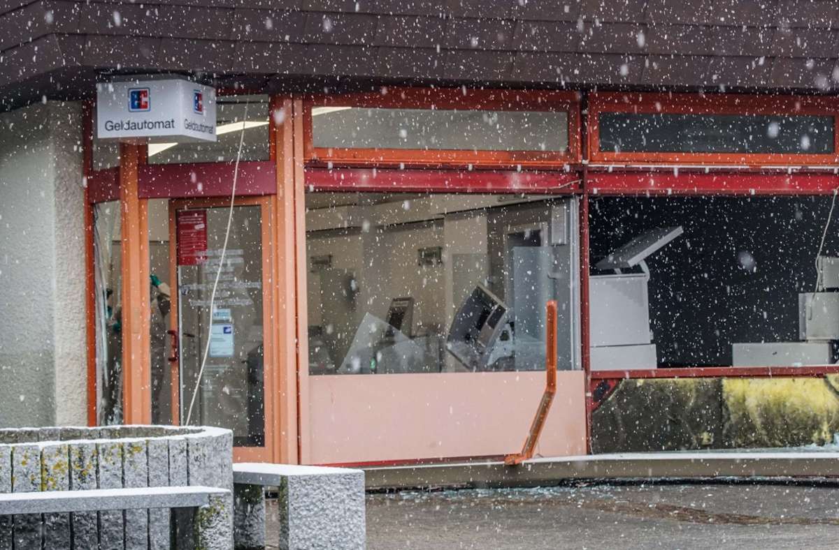 Vorfall in Gärtringen: Geldautomat gesprengt