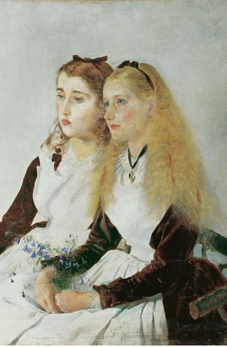 Seite an Seite durch Kindheit und Jugend: Elisabeth und Maja, die Nichten von Anton Romako, der die beiden  1873 malte.