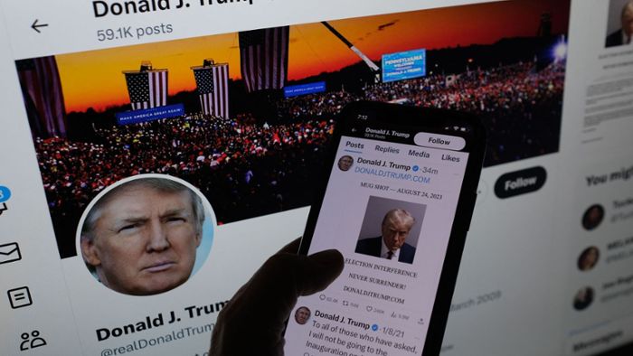Trump kehrt mit Polizeifoto  zu Twitter-Nachfolgeplattform X zurück