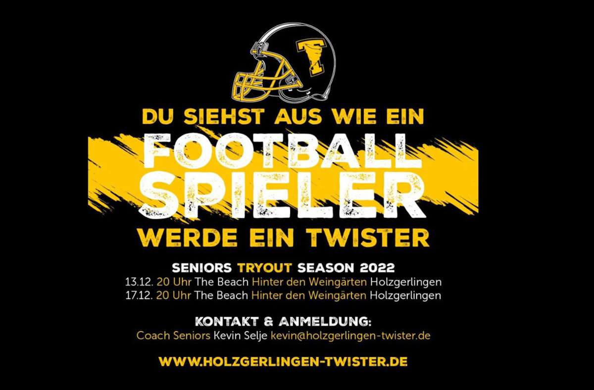 Football: Holzgerlingen Twister suchen bei Tryout neue Spieler