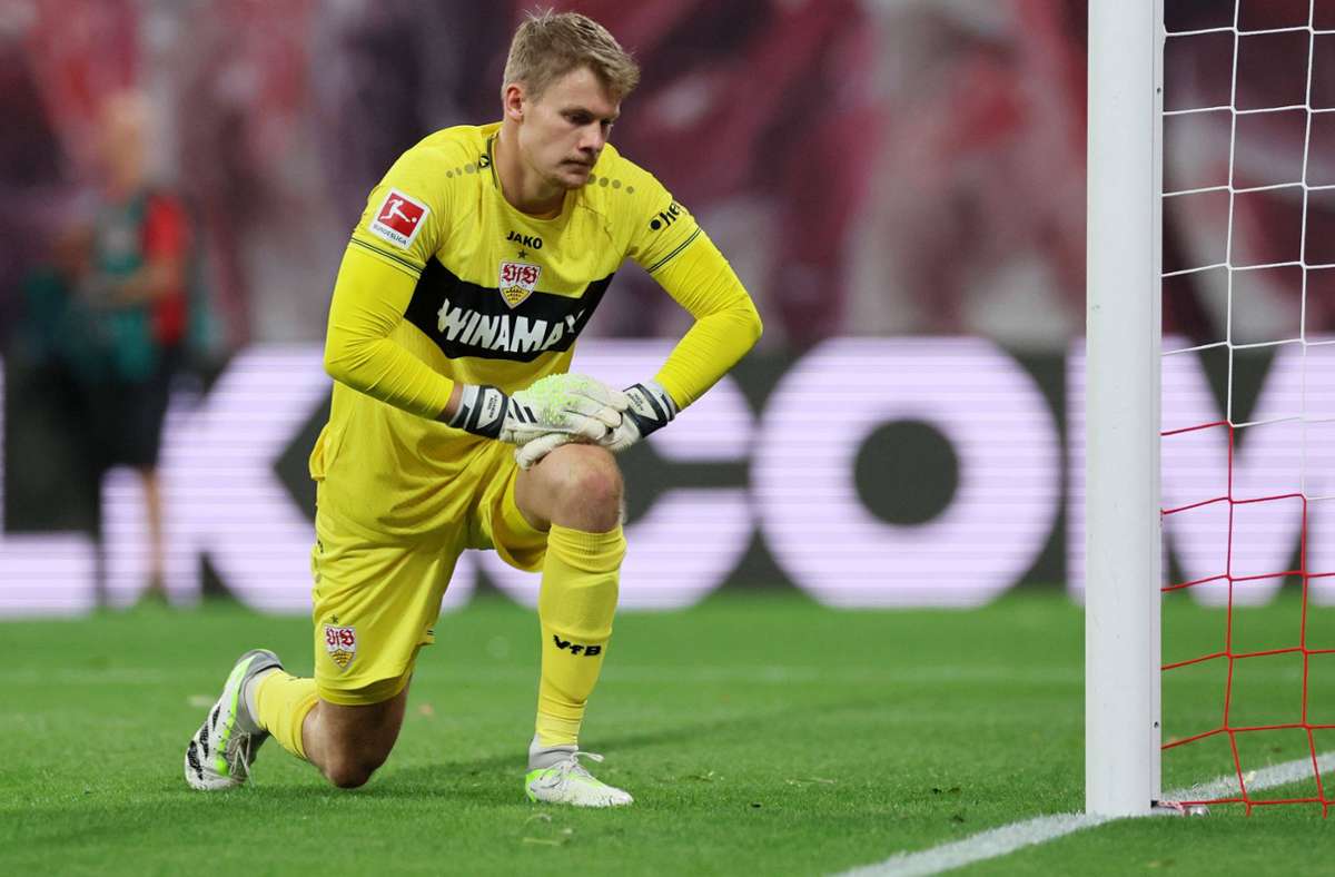 Alexander Nübel und der VfB Stuttgart haben in Leipzig deutlich verloren.
