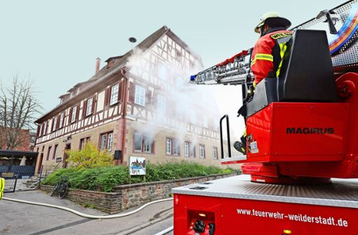Bei der Feuerwehr-Hauptübung wird ein Kita-Brand simuliert. Foto: Feuerwehr Weil der Stadt