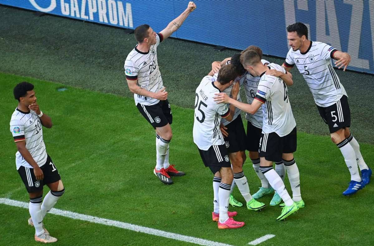 Das deutsche Team darf wieder jubeln – nach dem 4:2-Erfolg bei der EM 2021 gegen Portugal.