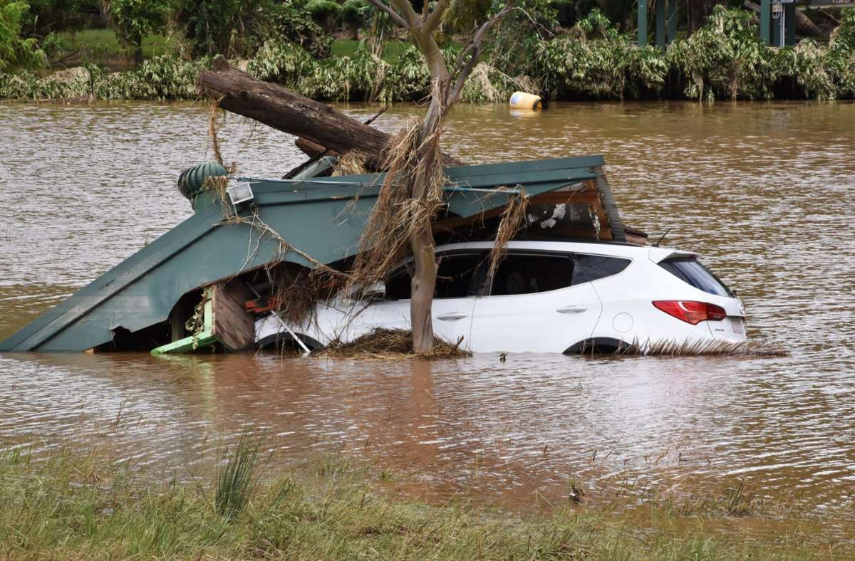 Ostküste Australien: Heftige Regenfälle setzen ganze Kleinstadt unter Wasser