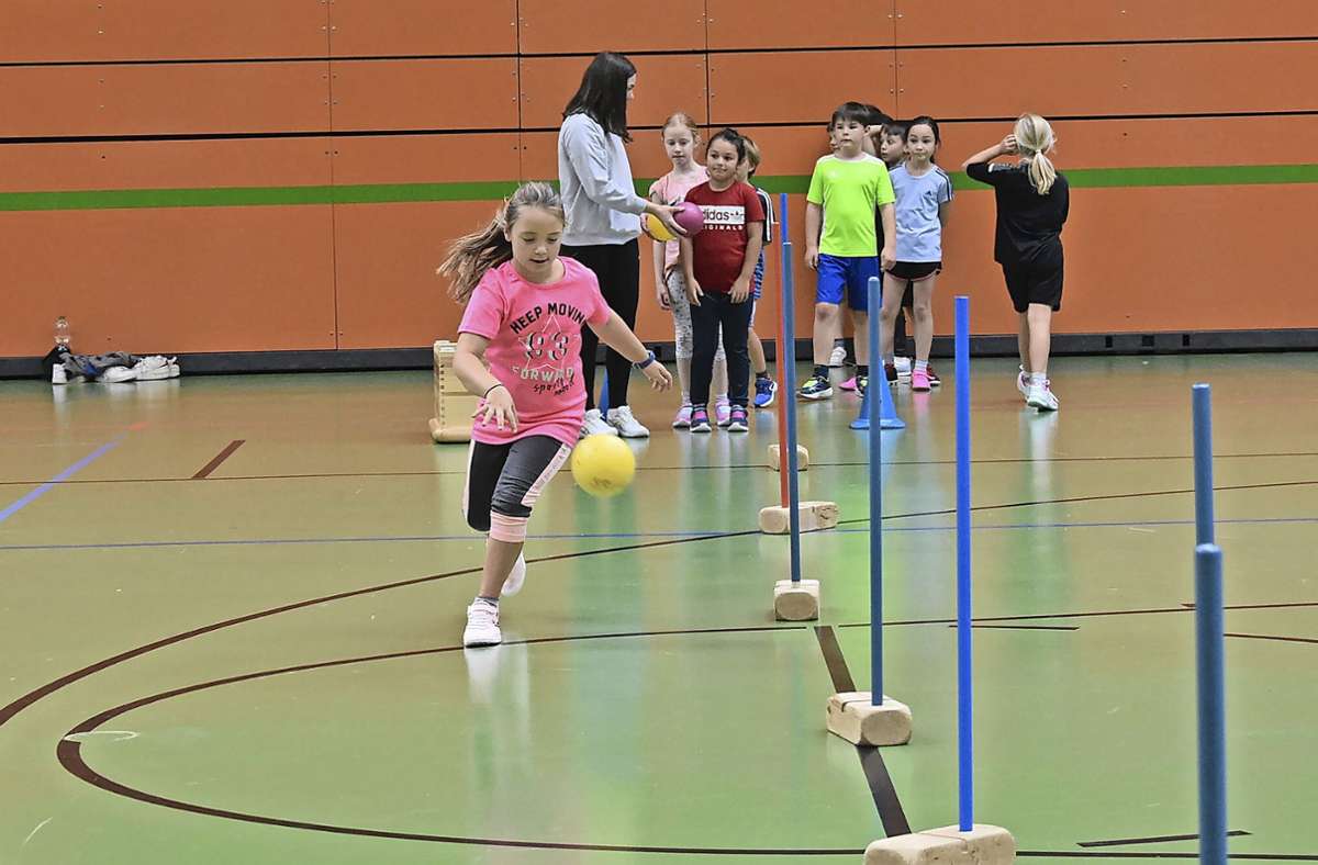 Handball: Kinder haben beim Aktionstag in Aidlingen großen Spaß