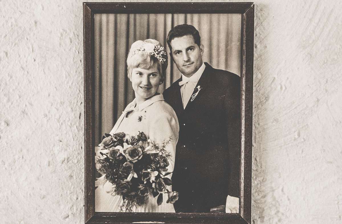 Josefine und Eugen Schosser am Hochzeitstag 1967