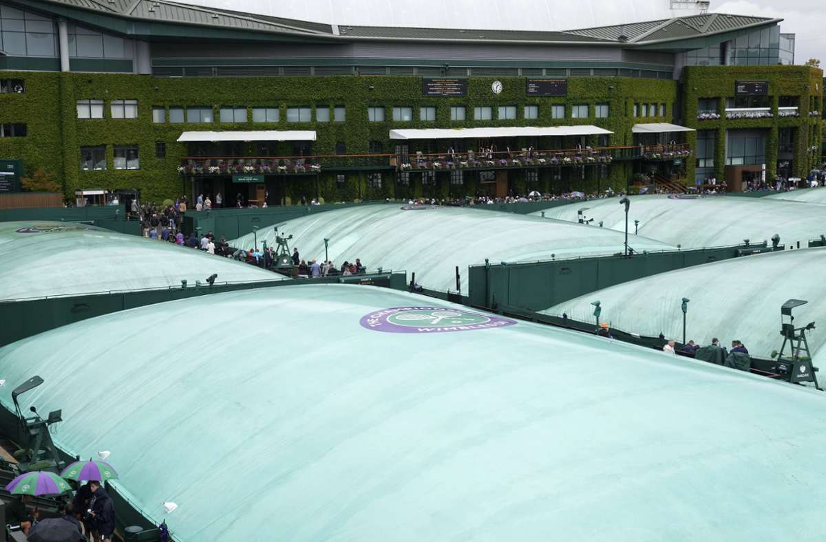 Regen in Wimbledon – ein Bild mit Tradition.