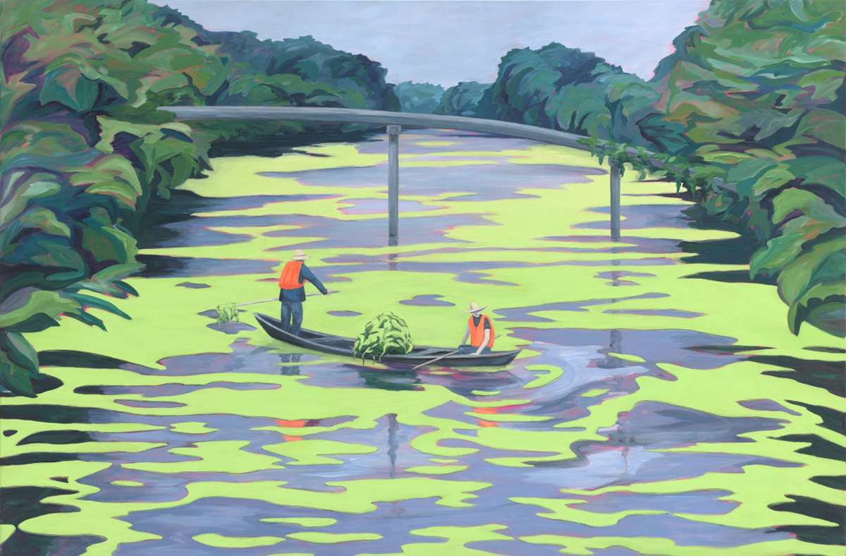 Seen- und Flußlandschaften haben es der  Künstlerin Sylvia Seelmann angetan, deren Arbeiten derzeit in der Galerie Z ausgestellt sind.