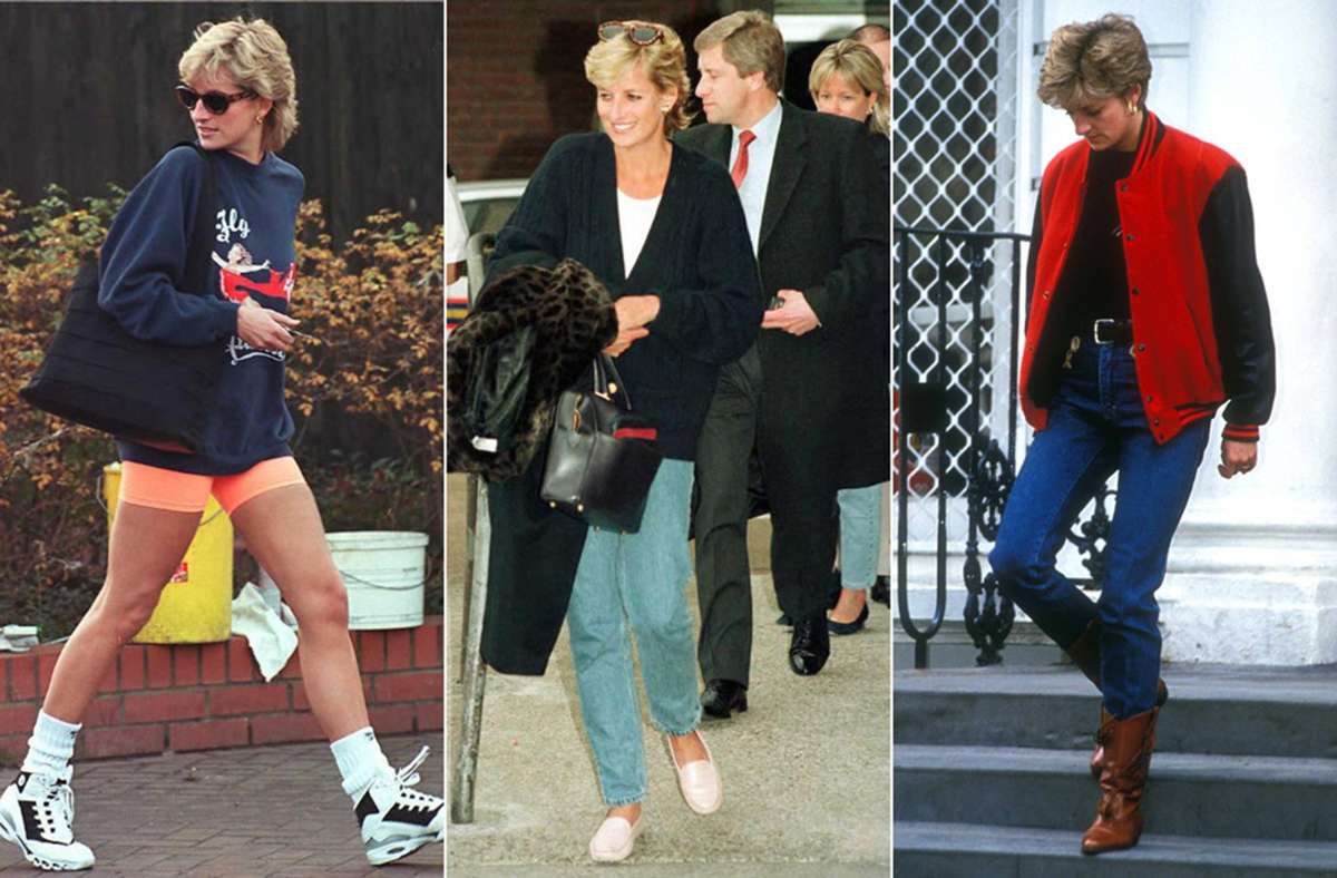 Prinzessin Diana in Streetstyles, die heute wieder voll angesagt wären.
