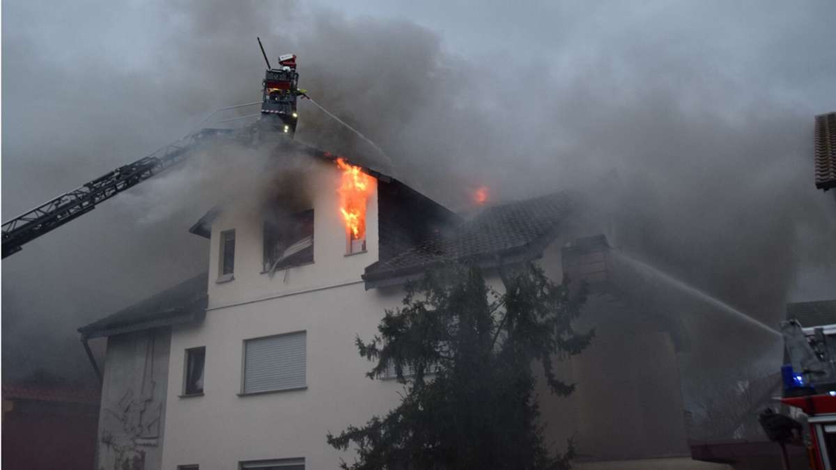 Ladenburg: Zwei Menschen  nach Brand von  Wohnhaus tot