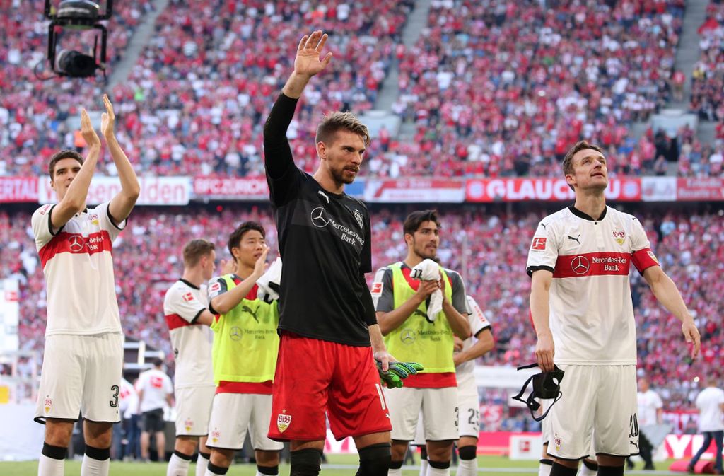 23. Mai 2018: Die erste Saison nach dem Wiederaufstieg beendet der VfB auf Tabellenrang 7 – und mit einem fulminanten Saisonfinale. Bei Bayern München holen die Stuttgarter ein 4:1.