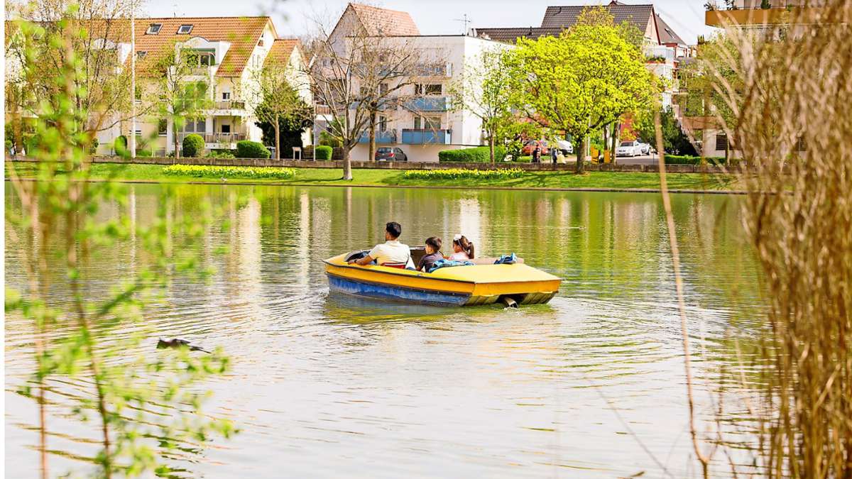 Eine Runde Boot fahren auf den Böblinger Seen? Warum nicht, bei dem Wetter.