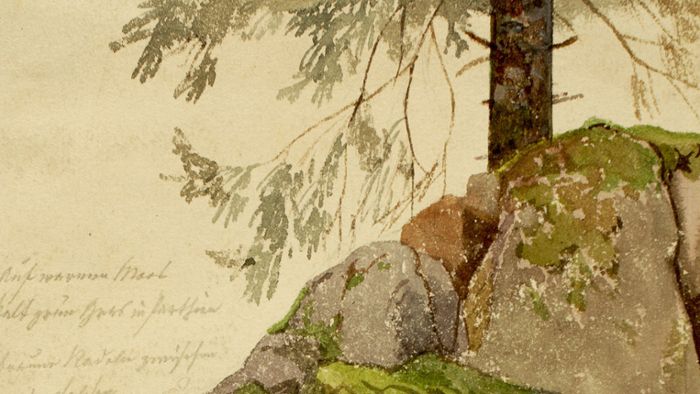 Das Aquarell „Felsen mit Tanne“ in der Reutlinger Kunstsammlung: Ein echter Caspar David Friedrich?