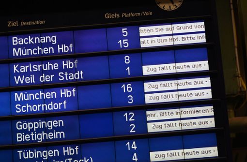 Seit Donnerstagmorgen wird bei der Bahn gestreikt. Foto: dpa/Bernd Weißbrod
