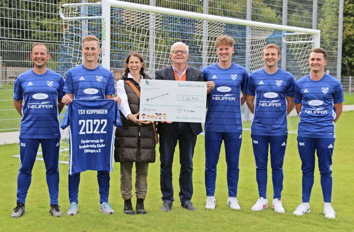 Fußball-Bezirksligist mit Spendenaktion: TSV Kuppingen hilft krebskranken Kindern