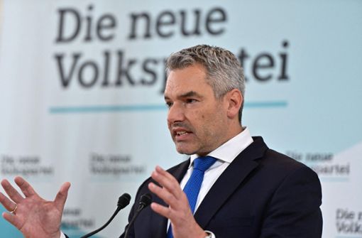 Karl Nehammer soll neuer Kanzler von Österreich werden. Foto: AFP/JOE KLAMAR