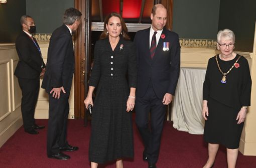 Prinz William und Herzogin Kate bei der Gala in der Royal Albert Hall. Foto: dpa/Geoff Pugh