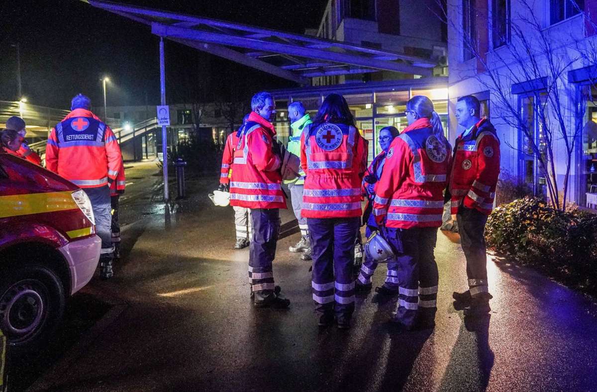 Klinik in Schorndorf: Trafostation fängt in Krankenhaus Feuer