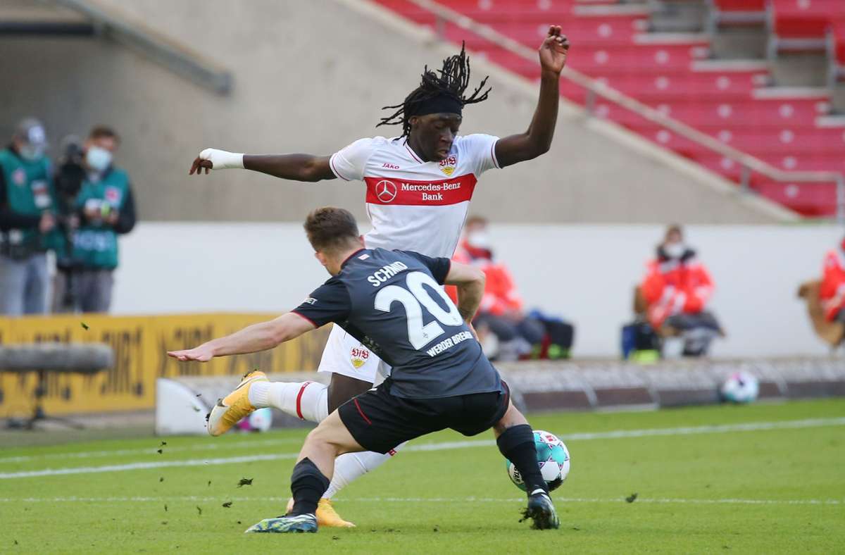 Tanguy Coulibaly und der VfB Stuttgart haben sich einen Heimsieg gegen Bremen erarbeitet.
