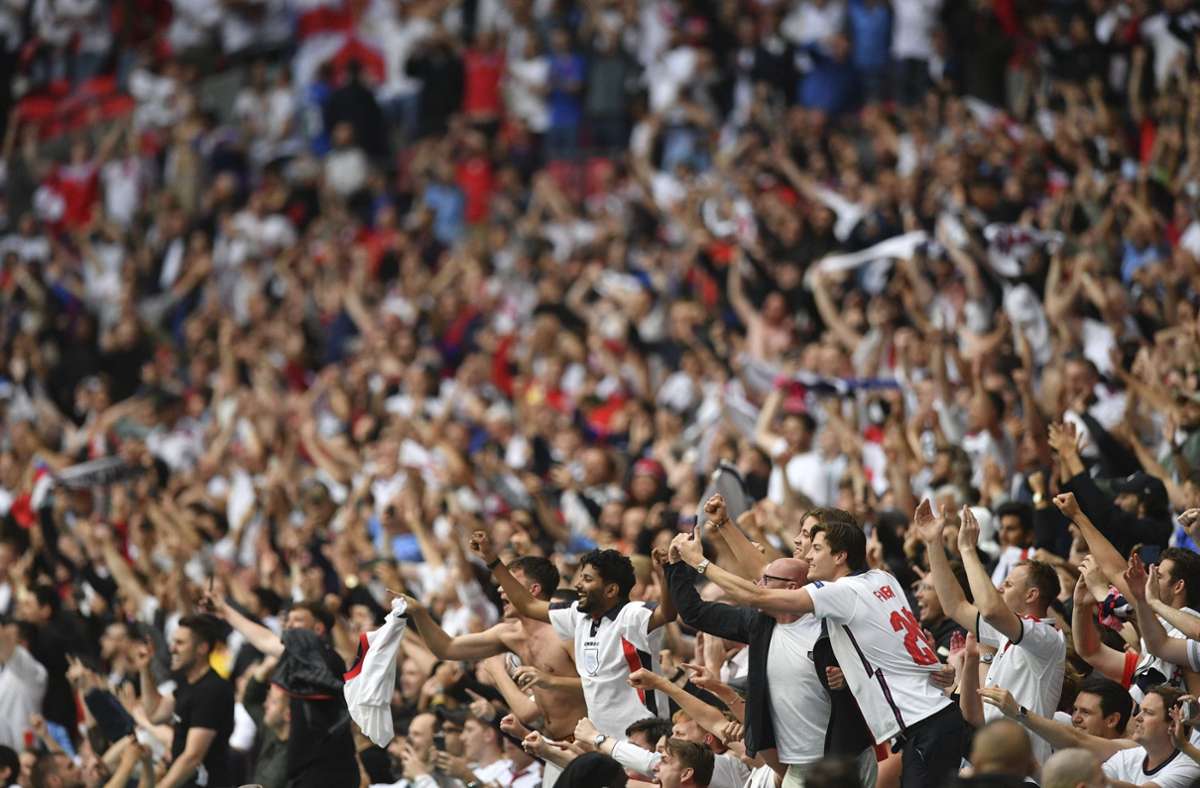 Beim Achtelfinale gegen Deutschland waren über 40.000 Zuschauer im Wembley-Stadion.