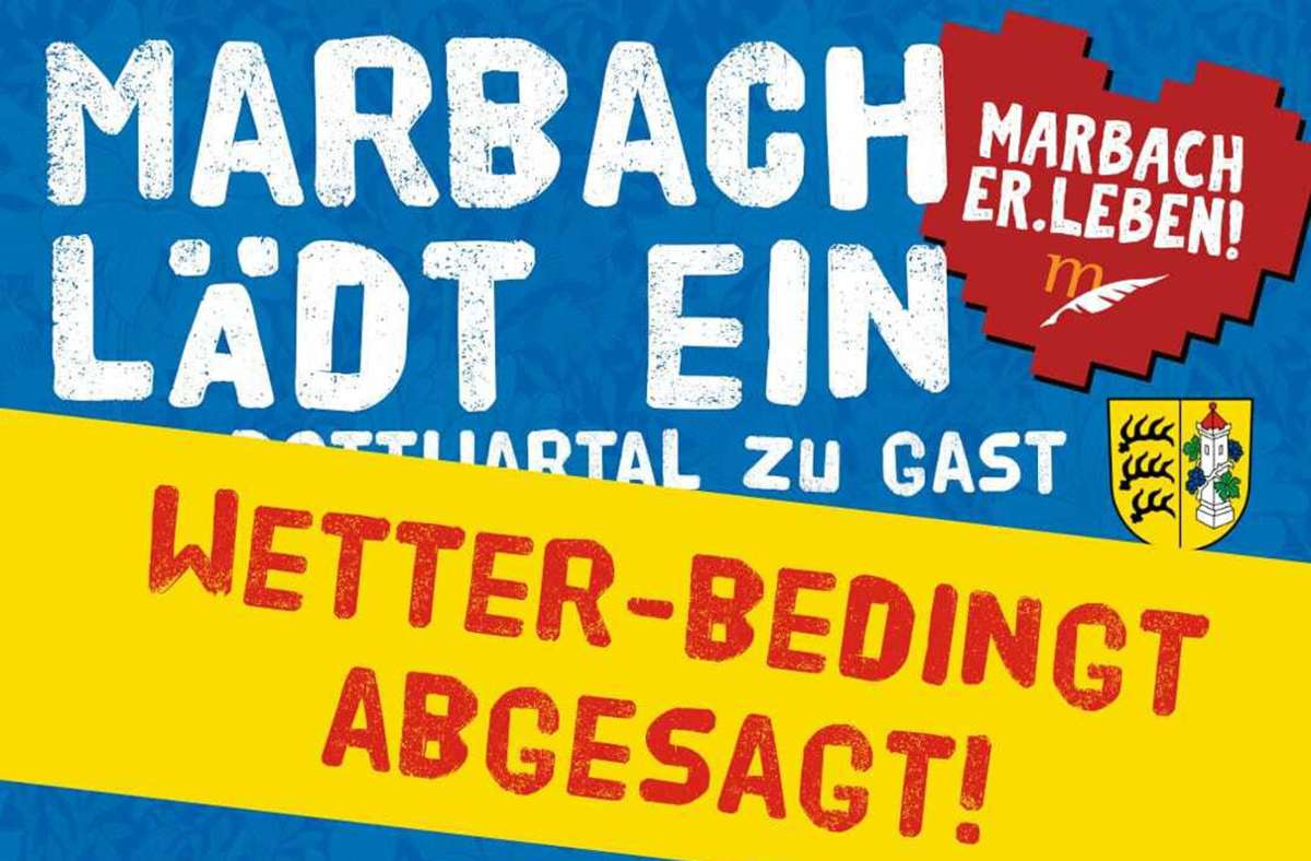 Kurzfristige Absage: „Marbach lädt ein“ findet nicht statt