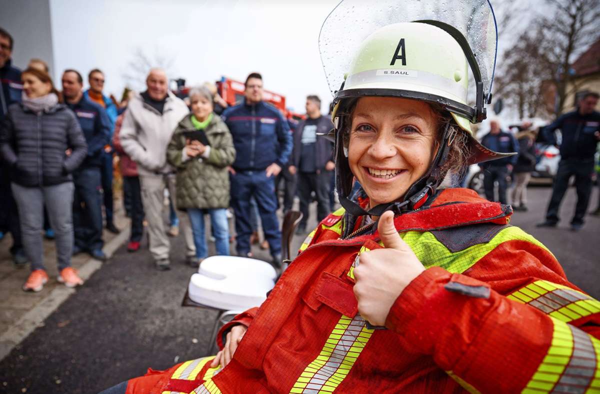 Extremläuferin Steffi Saul: Spenden nach Weltrekord übergeben