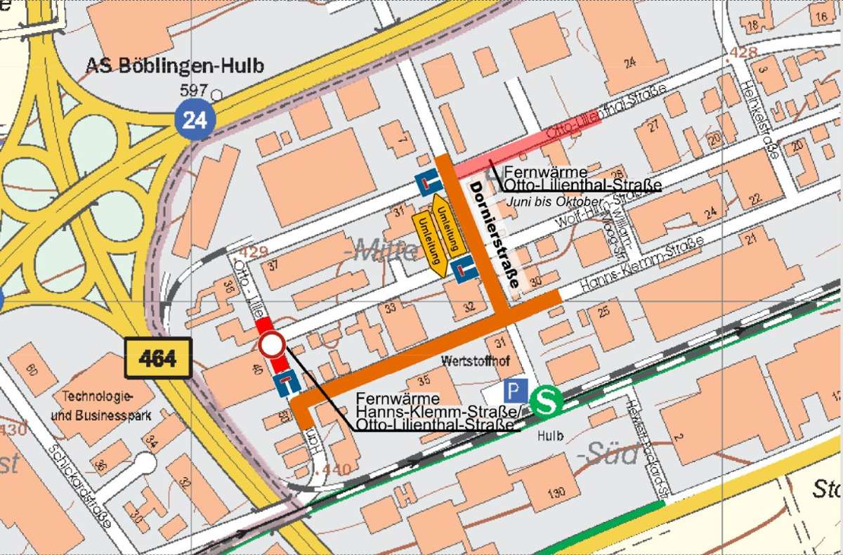 Straßensperrung in Böblingen: Otto-Lilienthal-Straße bis Dezember gesperrt