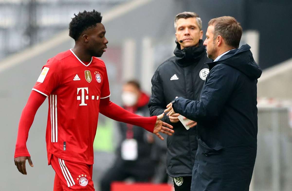 Rote Karte gegen den VfB Stuttgart: Alphonso Davies vom FC Bayern für zwei Spiele gesperrt